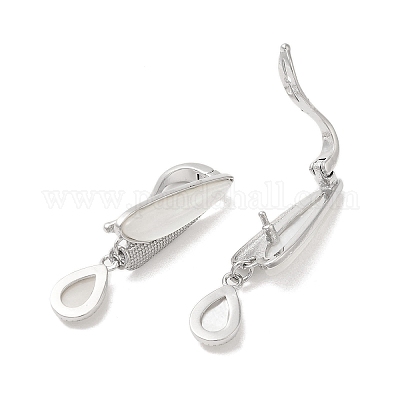 Застежки-капли из латуни с откидной крышкой KK-Z073-35P-01-1