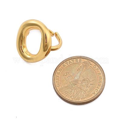 Латунные открытые манжеты для женщин RJEW-F171-01G-02-1