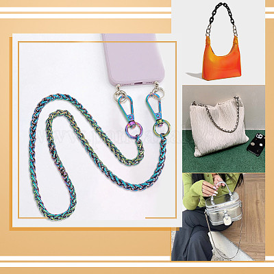 manico per borsa in lega di zinco con catena di grano all