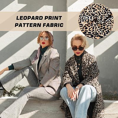 Ткань с леопардовым принтом DIY-WH0176-39B-1
