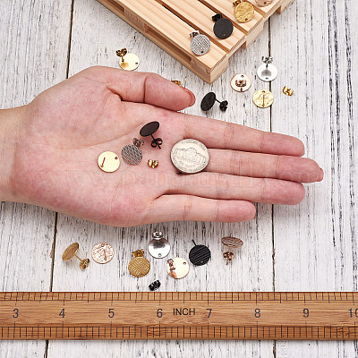 32 шт. 16 стиля фурнитуры для ушей из нержавеющей стали 304 STAS-TA0001-37-1