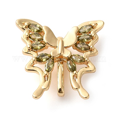 Многожильные звенья из латуни с микропаве и фианитом KK-G503-36G-03-1