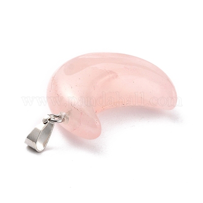 Природного розового кварца подвески G-Z022-02G-1