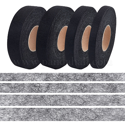 CHGCRAFT 280 Yards 4 Packs Fabric Fusing Tape No Sew Hemming Tape Iron-on  Tape Adhesive Hem Tape for DIY Clothing Sewing Accessories, Black Width