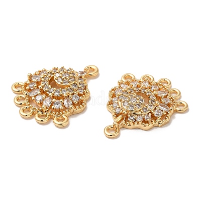 Латунь со стеклянными звеньями для компонентов люстры KK-B074-23G-1