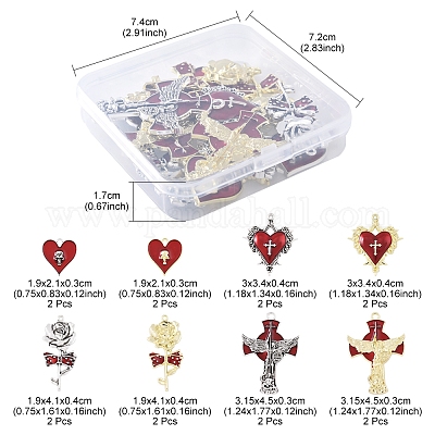 16шт 8 стиля подвески из сплава с эмалью FIND-FS0003-88-1