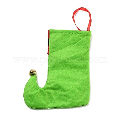 Рождественский чулок из фетра и железной подвески DJEW-K027-01A-02-1