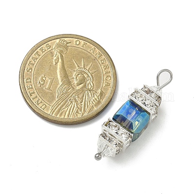 Подвески из стекла и латуни PALLOY-JF04394-1