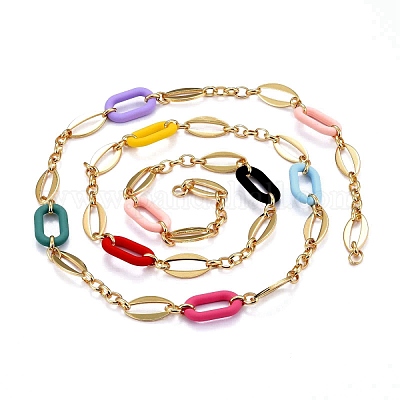 Латунные овальные звенья ручной работы CHC-H102-16G-A-1