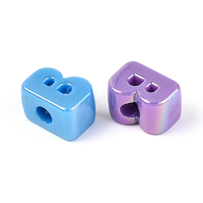 УФ-покрытие непрозрачные акриловые европейские бусины OACR-M027-03B-1