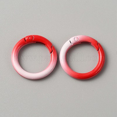 Кольца пружинных ворот из цинкового сплава градиентного цвета PALLOY-WH0001-82F-1