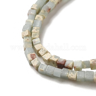 Синтетические бусины пряди аква терра яшма G-B064-A26-1