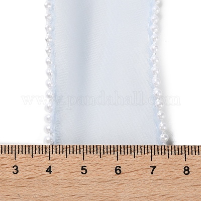 5 ярд сетчатой ленты с жемчужной окантовкой из АБС-пластика для изготовления бантов OCOR-B004-01A-05-1