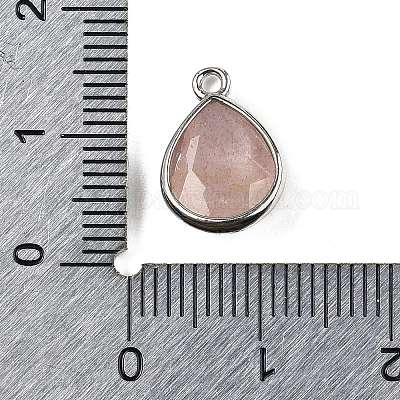 Граненые подвески из натурального клубничного кварца G-U019-05P-06-1