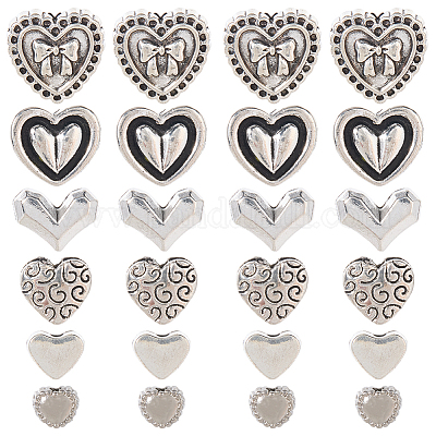 120шт 6 стиля бусины из сплава в тибетском стиле TIBE-SP0001-22B-1