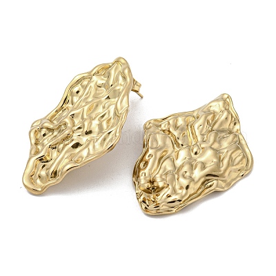 Серьги-гвоздики из нержавеющей стали 304 EJEW-R157-09G-1