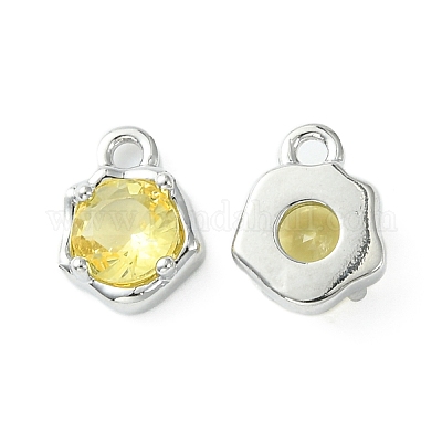 Латунные микро проложить кубического циркония подвески KK-L208-10P-04-1