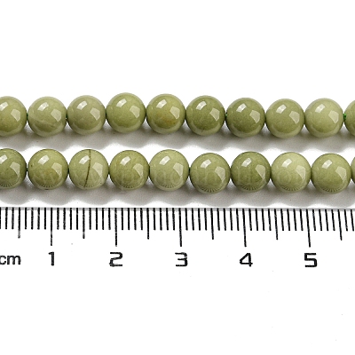 天然アラシャン瑪瑙ビーズ連売り 染め ラウンド 6mm 穴：0.7mm 約62個