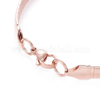 Комплекты украшений из ожерелий и браслетов из нержавеющей стали 304 SJEW-L144-A01-RG-1