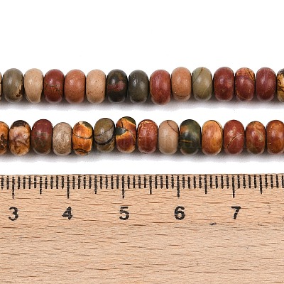 Натуральная полихромная яшма/камень Пикассо/нити бус из яшмы Пикассо&nbsp;G-L647-D10-4x6mm-1