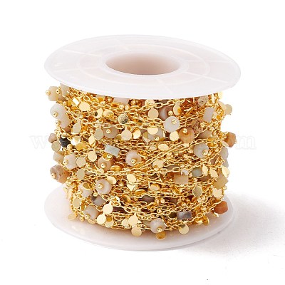 Цепочки из бисера из натурального амазонита CHC-K012-01G-05-1