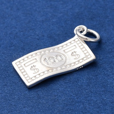 925 подвеска в виде бумажных денег из стерлингового серебра STER-G045-09S-1