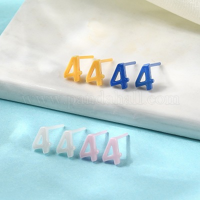 Гипоаллергенные серьги-гвоздики из биокерамики с цирконием и керамикой EJEW-C065-03E-1