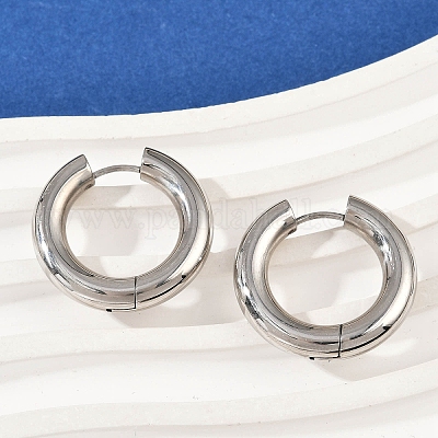 Серьги-кольца из нержавеющей стали 202 для полировки EJEW-M106-02P-05-1