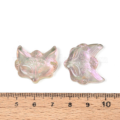 Подвески-соединители из прозрачного стекла с гальваническим покрытием&nbsp;EGLA-N053-02C-1