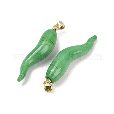 Лэмпворк ручной работы с латунными подвесками KK-Q095-02A-02-1