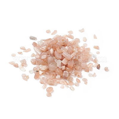 Natürliche Pfirsich-Mondstein-Chips-Perlen&nbsp;G-O103-26-1