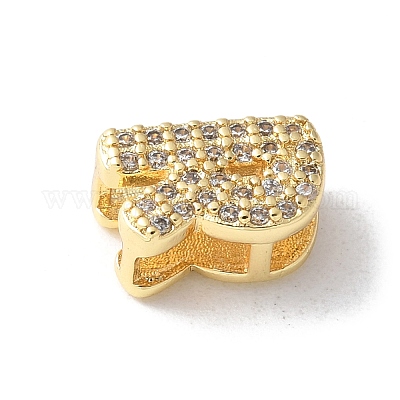 Латунные микро-паве прозрачные кубические цирконии начальные многорядные звенья KK-S520-01G-18-1