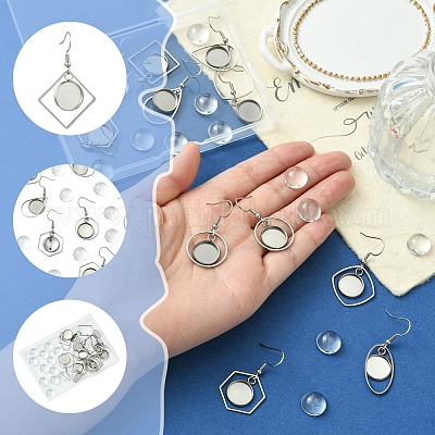 Комплект висячих сережек своими руками DIY-FS0008-23-1