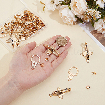 8 сумка пряжка из сплава карабин клипса кнопка для одежды кнопка AJEW-BC0008-76-1