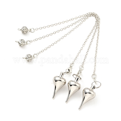 Маятники для биолокации с заостренными цепями из латуни HJEW-D004-03P-1