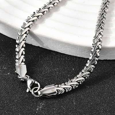 5 мм цепочка из нержавеющей стали 304 пшеничного цвета для мужчин STAS-V011-02P-1