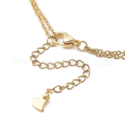 Многорядные браслеты с подвесками из нержавеющей стали 304 AJEW-AN00511-1