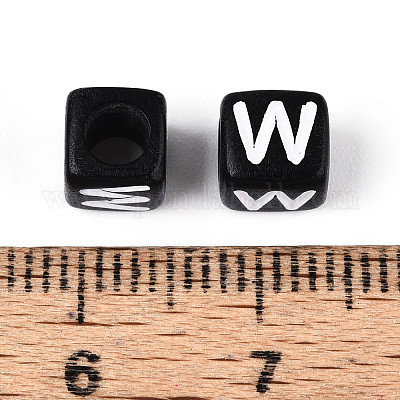 Начальные акриловые бусины с горизонтальной дырочкой OACR-ZX006-35W-1