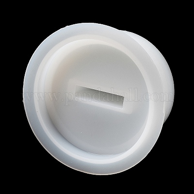 Полосатая круглая чашка для свечи с крышкой DIY-G094-06B-1