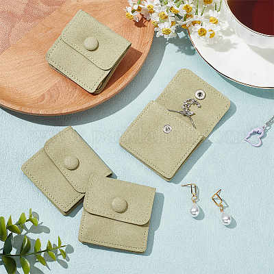 Мешочки из микрофибры с клапаном для украшений ABAG-WH0038-44-1