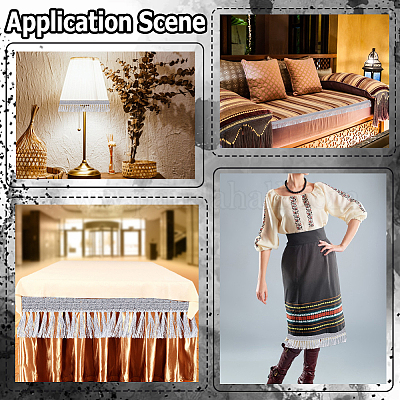 7 ярд кружевной отделки из полиэстера&nbsp;OCOR-GF0005-50B-1