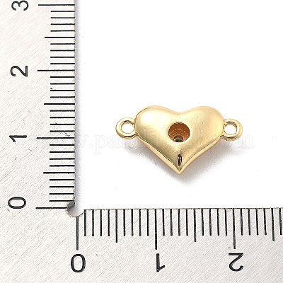 Стойка покрытие латунь прозрачный кубический цирконий сердце соединительные подвески KK-Q017-24G-1