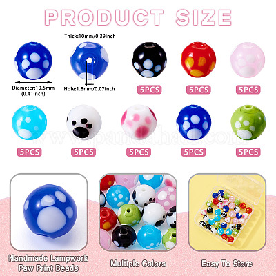 40шт 8 цвета бусины лэмпворк ручной работы LAMP-TA0001-54B-1