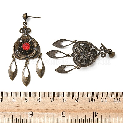 Серьги-люстры из гальванизированной латуни EJEW-Z129-05AB-1