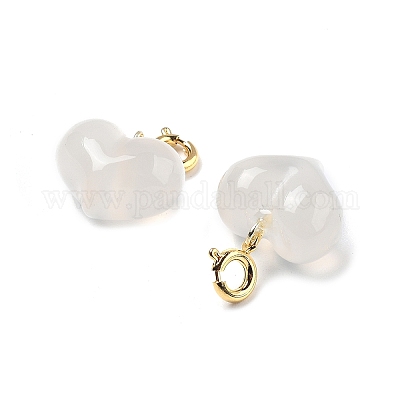 Украшения с подвесками в форме сердца из натурального агата G-U025-01G-1