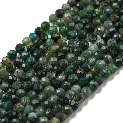 Chapelets de perles en agate mousse naturelle&nbsp;X-G-K020-3mm-32-1