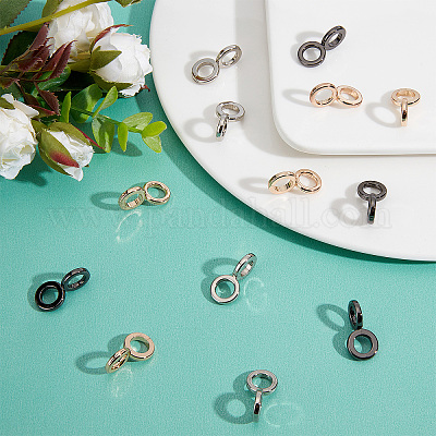 24 шт. 3-х цветные застежки-«бесконечность» из цинкового сплава FIND-WR0005-64-1