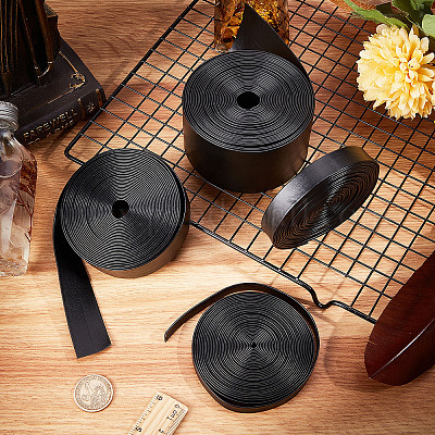 Мягкий плоский шнур из искусственной кожи&nbsp;LC-WH0006-02A-01-1