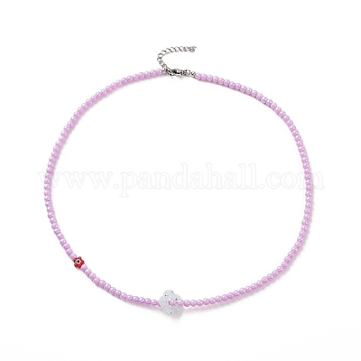 Браслеты из непрозрачного акрила из бисера NJEW-JN04174-1