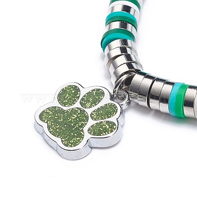 Наборы эластичных браслетов ручной работы из полимерной глины хейши BJEW-JB08767-1